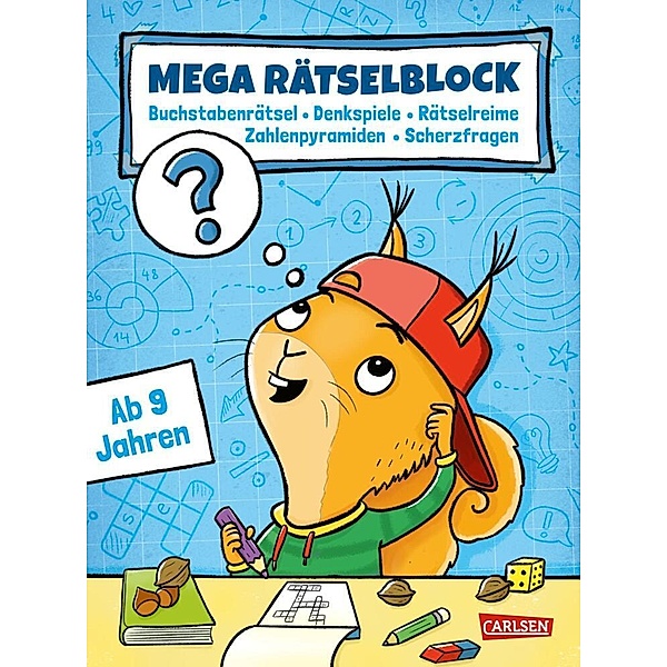 Mega Rätselblock - Buchstabenrätsel, Denkspiele, Zahlenpyramiden, Rätselreime, Scherzfragen, Jasmin Riter