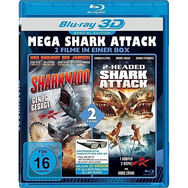 Mega Shark Attack - Sharknado & 2-Headed Shark Attack Special Edition, Reid, Ziering, Heard, Electra, Hogan