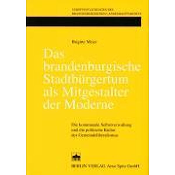 Meier, B: Das brandenburgische Stadtbürgertum als Mitgestalt, Brigitte Meier