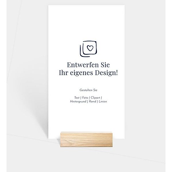 Meilenstein Karte Blanko Design, Postkarte hoch (120 x 210mm)