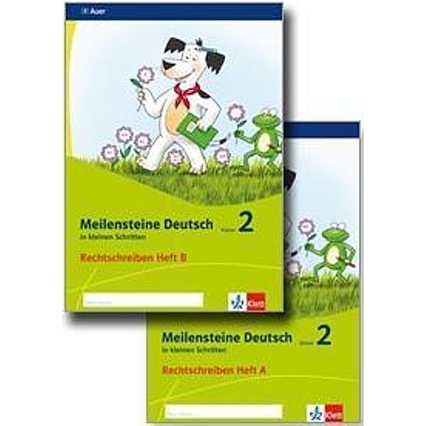 Meilensteine Deutsch in kleinen Schritten (2017): 2. Schuljahr, Rechtschreiben Heft A-B, 2 Bde.