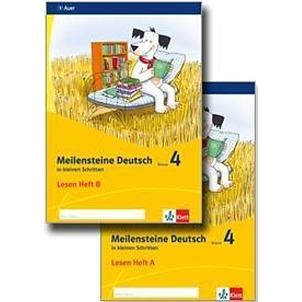 Meilensteine Deutsch in kleinen Schritten (2017): 4. Schuljahr, Lesen Heft A+B, 2 Bde.