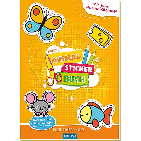 Mein Ausmal Sticker Buch Tiere