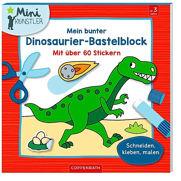 Mein bunter Dinosaurier-Bastelblock