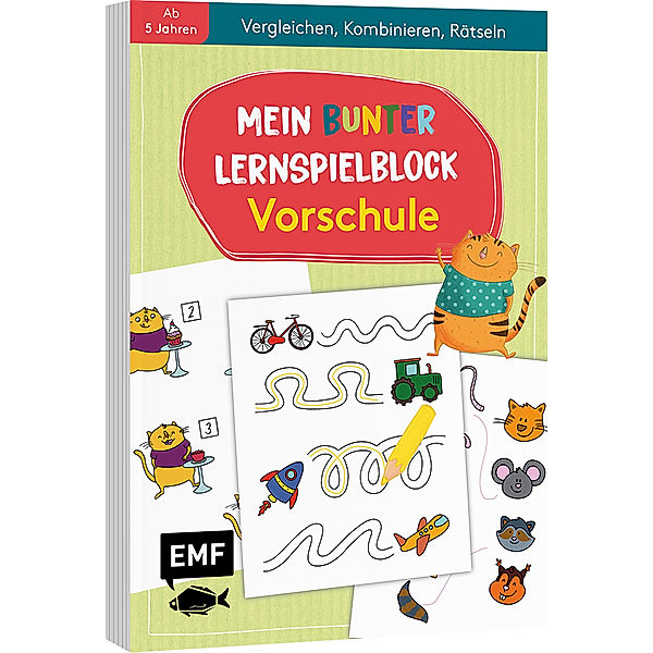 Mein bunter Lernspielblock - Vorschule: Vergleichen, Kombinieren, Rätseln