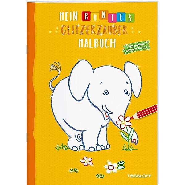 Mein buntes Glitzerzauber Malbuch (Elefant)