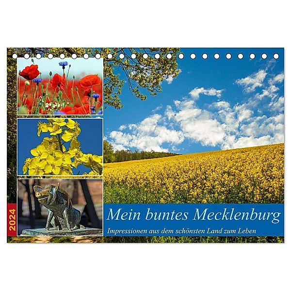 Mein buntes Mecklenburg (Tischkalender 2024 DIN A5 quer), CALVENDO Monatskalender, Holger Felix