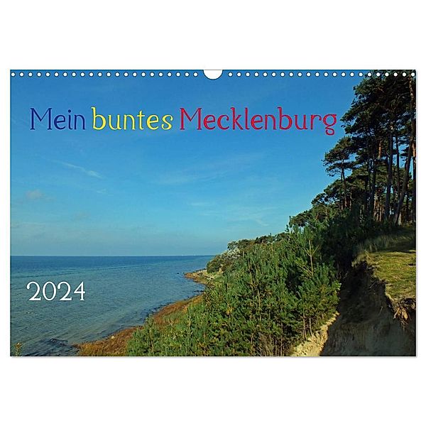 Mein buntes Mecklenburg (Wandkalender 2024 DIN A3 quer), CALVENDO Monatskalender, Holger Felix