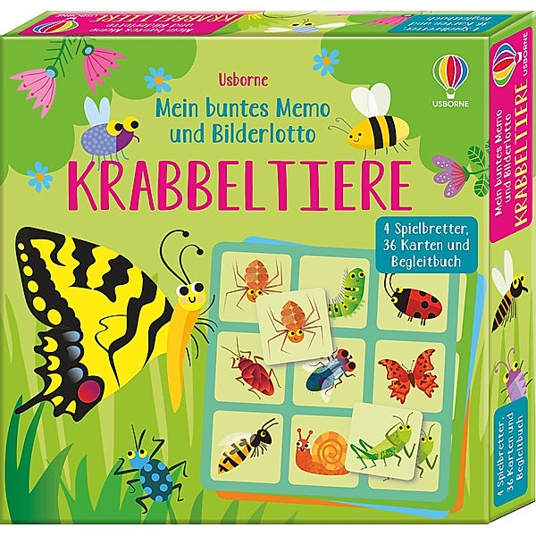 Usborne Verlag Mein buntes Memo und Bilderlotto – Krabbeltiere, Kate Nolan