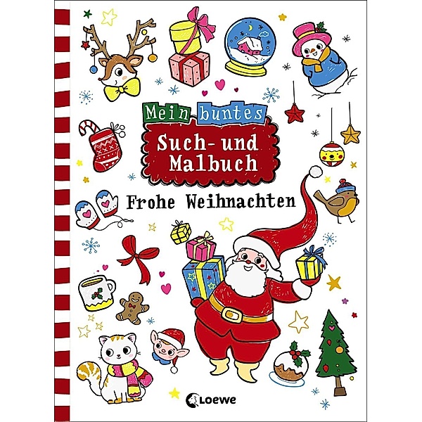 Mein buntes Such- und Malbuch: Frohe Weihnachten