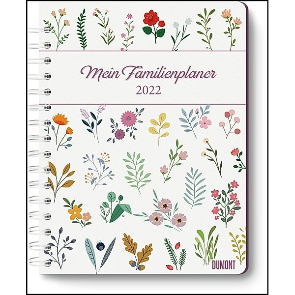 Mein Familienplaner-Buch Lovely Flowers 2022