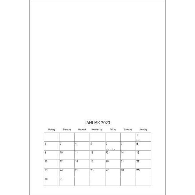 Mein Fotokalender zum Selbergestalten 2023. Blanko-Kalender zum Basteln mit  schwarzen und weißen Seiten für eine persönl - Kalender bestellen