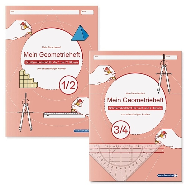 Mein Geometrieheft 1/2 und 3/4 im Set, sternchenverlag GmbH, Katrin Langhans