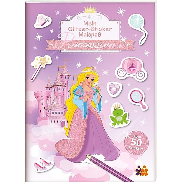 Mein Glitzer-Sticker-Malspass. Prinzessinnen