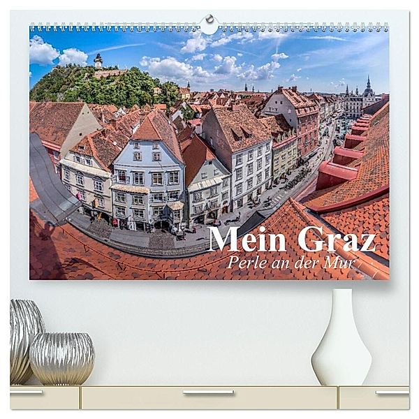 Mein Graz. Perle an der Mur (hochwertiger Premium Wandkalender 2025 DIN A2 quer), Kunstdruck in Hochglanz, Calvendo, Elisabeth Stanzer
