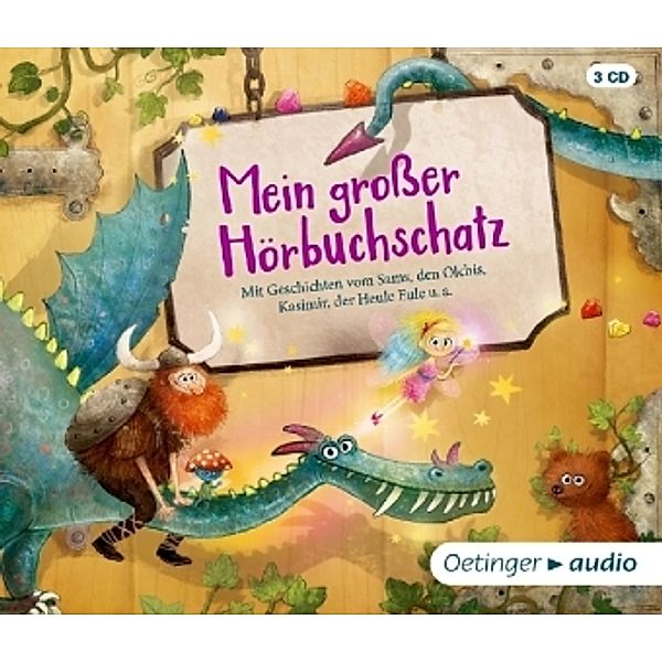 Mein grosser Hörbuchschatz, 3 CDs, Paul Maar, Erhard Dietl, Lars Klinting