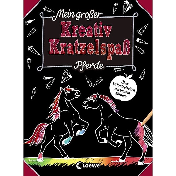 Mein grosser Kreativ-Kratzelspass: Pferde