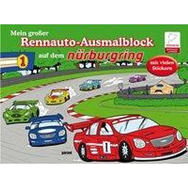 Mein grosser Rennauto-Ausmalblock auf dem Nürburgring