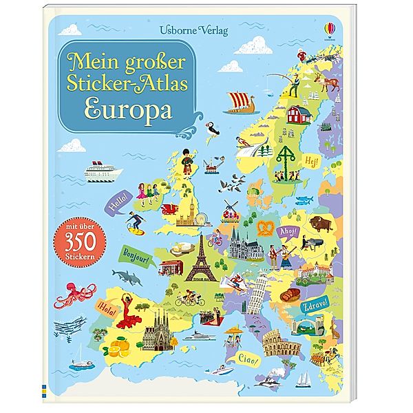 Mein großer Sticker-Atlas: Europa, Jonathan Melmoth