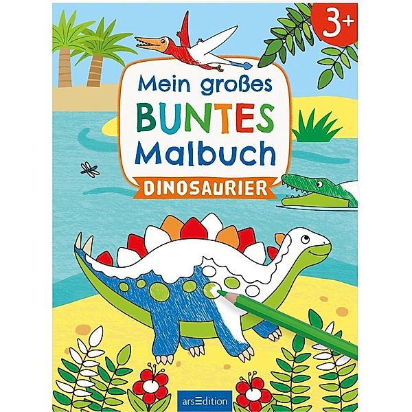 Mein großes buntes Malbuch - Dinosaurier