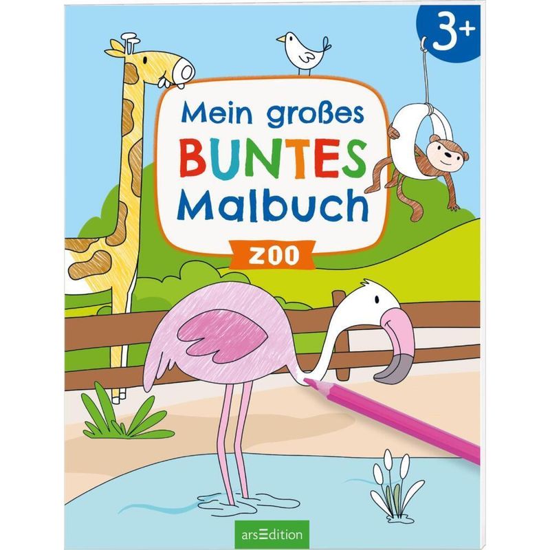 Image of Mein Großes Buntes Malbuch - Zoo, Kartoniert (TB)