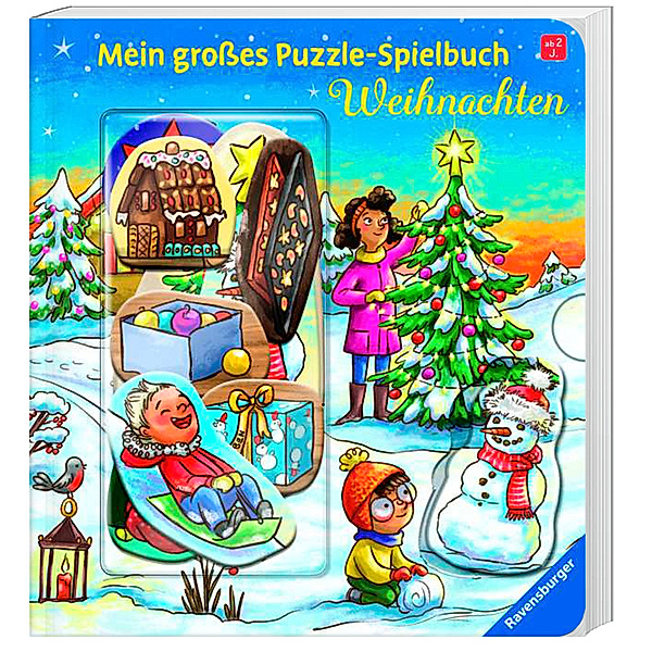 Mein großes Puzzle-Spielbuch: Weihnachten, Bookella