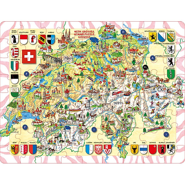 Mein grosses Wimmelpuzzle Schweiz