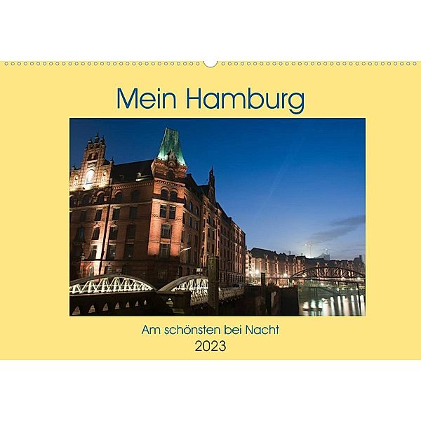 Mein Hamburg - Am schönsten bei Nacht (Wandkalender 2023 DIN A2 quer), Borg Enders