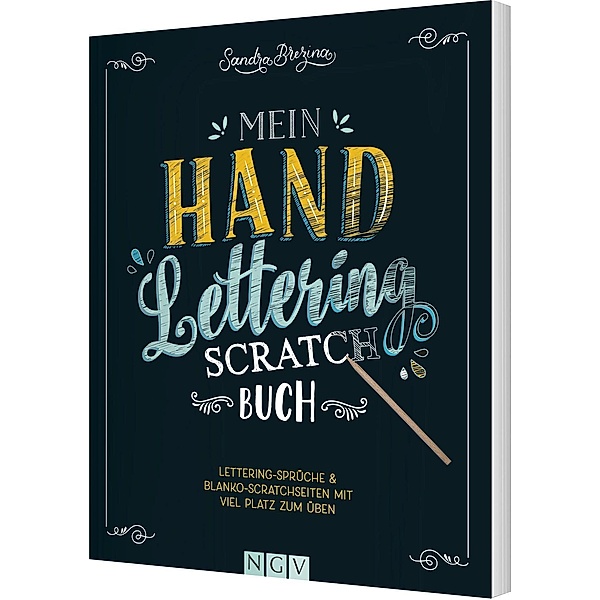 Mein Handlettering Scratch Buch, m. Holz-Stick