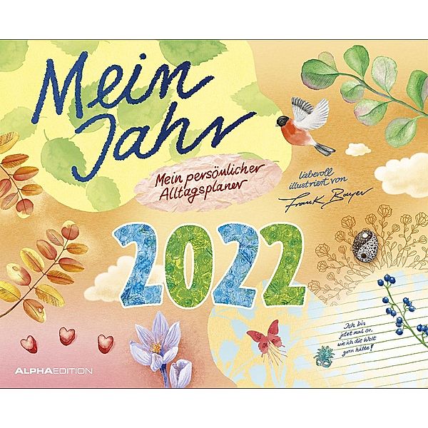 Mein Jahr 2022 - Mein persönlicher Alltagsplaner - Wand-Kalender - Broschüren-Kalender - 30x24,4 - 30x48,8 geöffnet