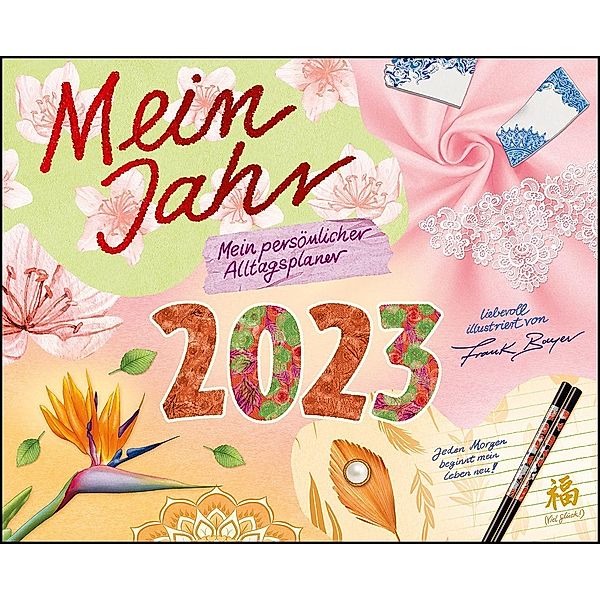 Mein Jahr 2023 - Mein persönlicher Alltagsplaner - Wand-Kalender - Broschüren-Kalender - 30x24,4 - 30x48,8 geöffnet