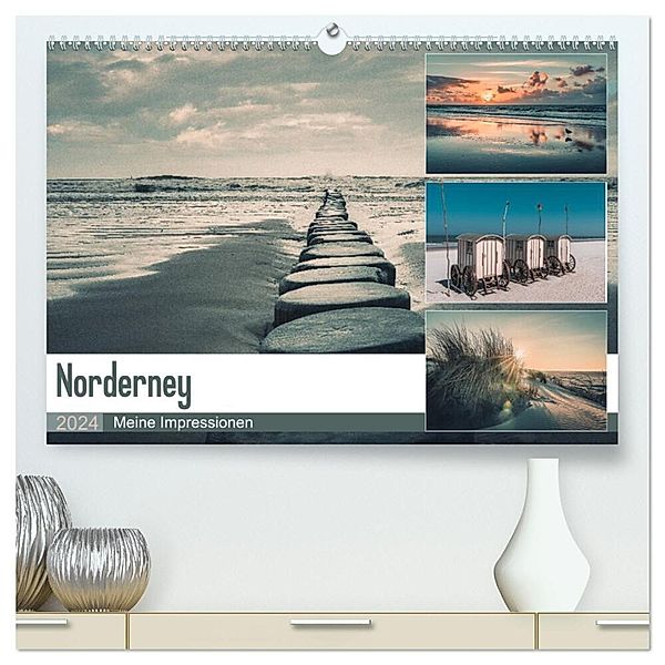 Mein Jahr auf Norderney (hochwertiger Premium Wandkalender 2024 DIN A2 quer), Kunstdruck in Hochglanz, Steffen Peters