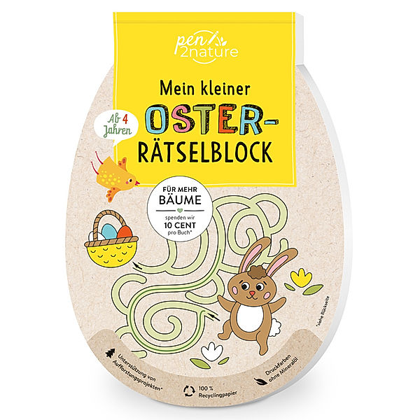 Mein kleiner Oster-Rätselblock für Kinder ab 4 Jahren, pen2nature