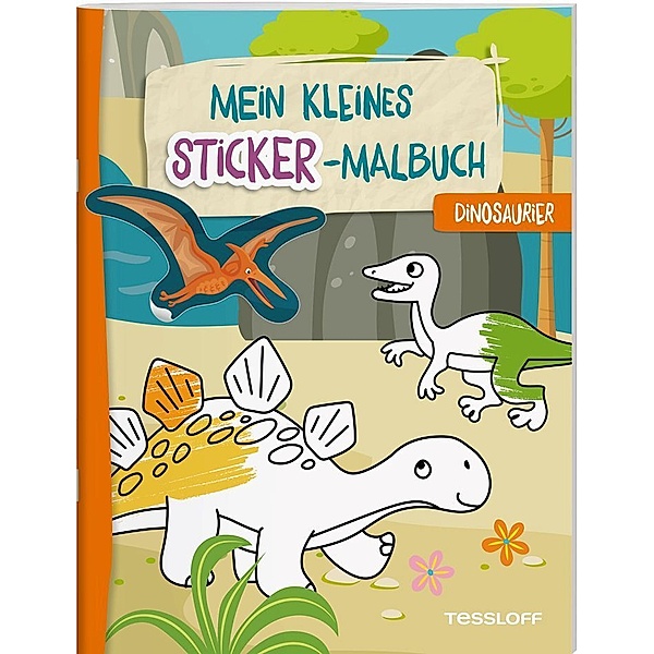 Mein kleines Sticker-Malbuch. Dinosaurier