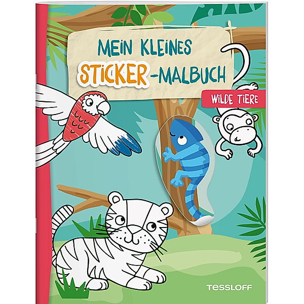 Mein kleines Sticker-Malbuch. Wilde Tiere