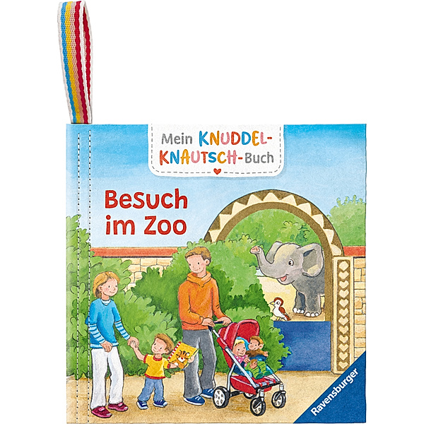 Mein Knuddel-Knautsch-Buch: Besuch im Zoo; weiches Stoffbuch, waschbares Badebuch, Babyspielzeug ab 6 Monate, Friederike Kunze