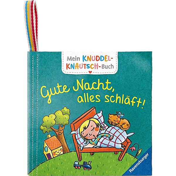 Mein Knuddel-Knautsch-Buch: Gute Nacht; weiches Stoffbuch, waschbares Badebuch, Babyspielzeug ab 6 Monate, Martina Badstuber