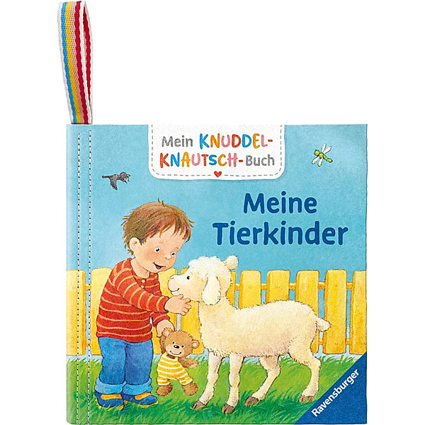 Mein Knuddel-Knautsch-Buch: Meine Tierkinder; weiches Stoffbuch, waschbares Badebuch, Babyspielzeug ab 6 Monate, Sandra Grimm