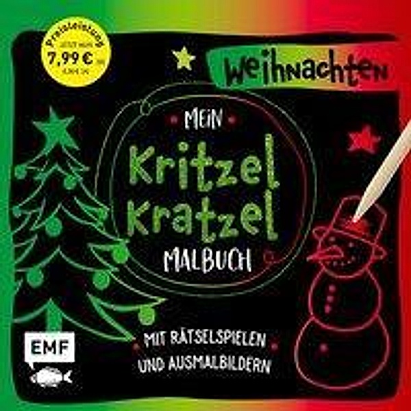 Mein Kritzel-Kratzel-Malbuch - Weihnachten, m. Holzstift