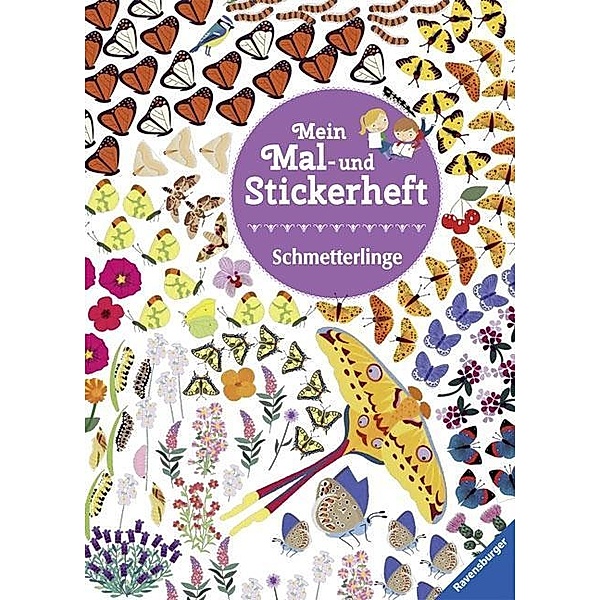 Mein Mal- und Stickerheft: Schmetterlinge, André Guénolée