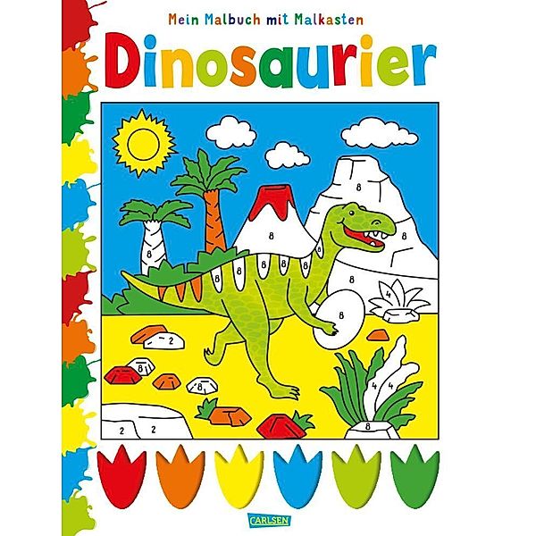 Mein Malbuch mit Malkasten: Dinosaurier