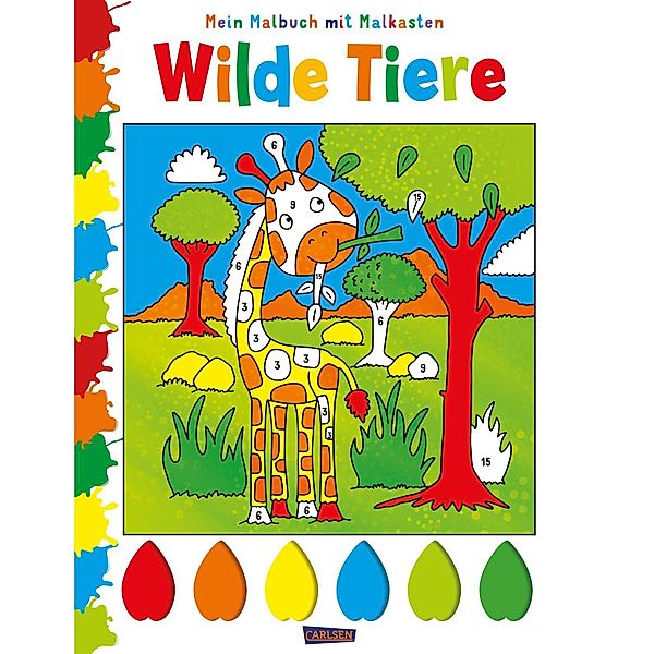 Mein Malbuch mit Malkasten: Wilde Tiere