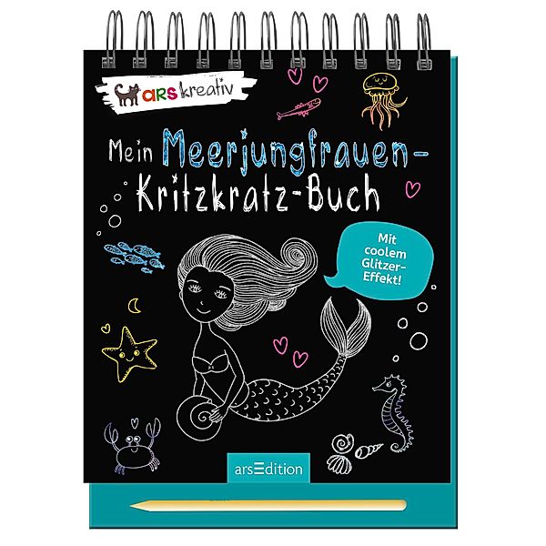 Mein Meerjungfrauen-Kritzkratz-Buch, m. Stift