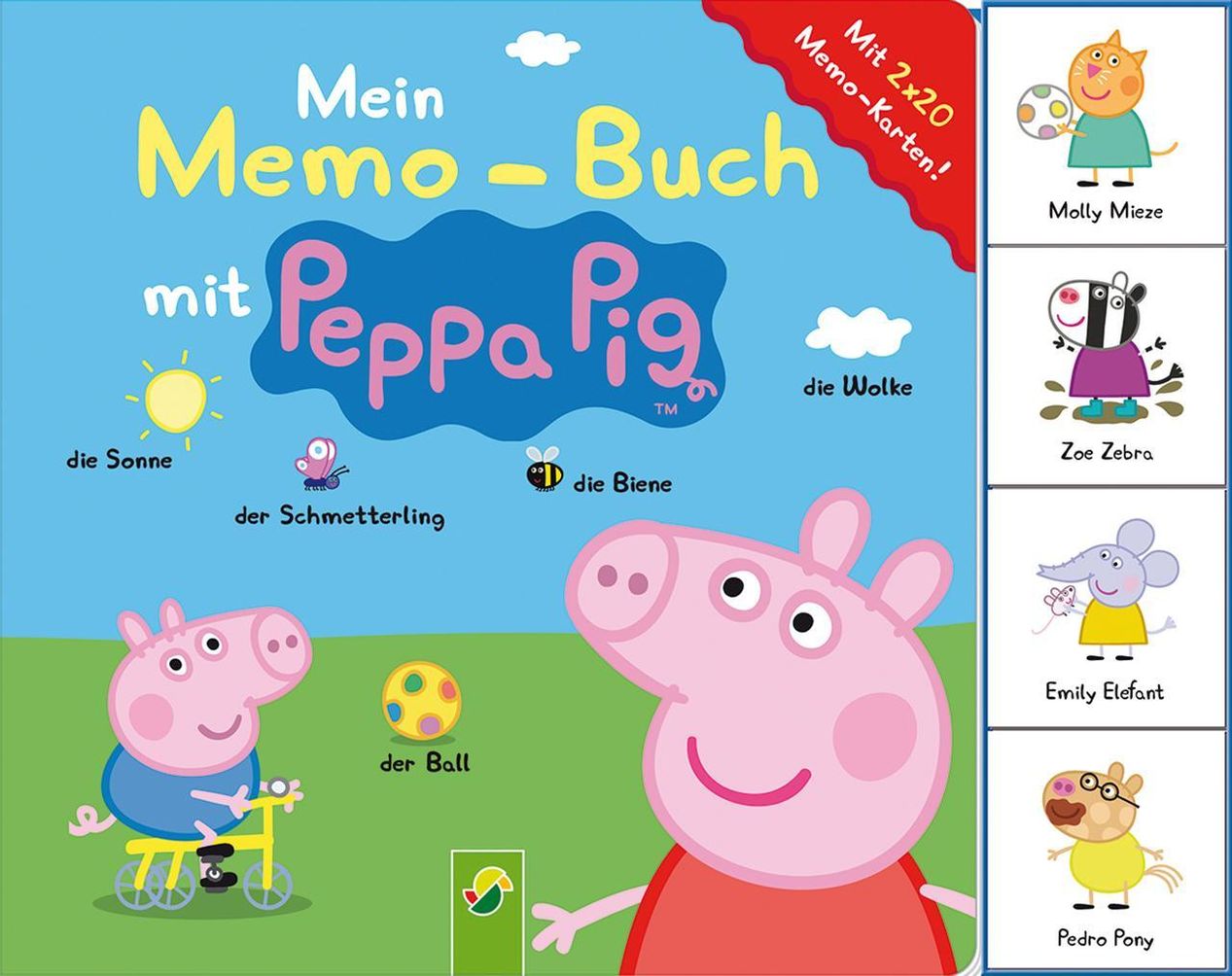 Mein Memo-Buch mit Peppa Pig. Mit 2 x 20 Memo-Karten Buch versandkostenfrei  bei Weltbild.de bestellen
