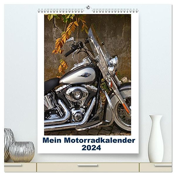Mein Motorradkalender (hochwertiger Premium Wandkalender 2024 DIN A2 hoch), Kunstdruck in Hochglanz, insideportugal