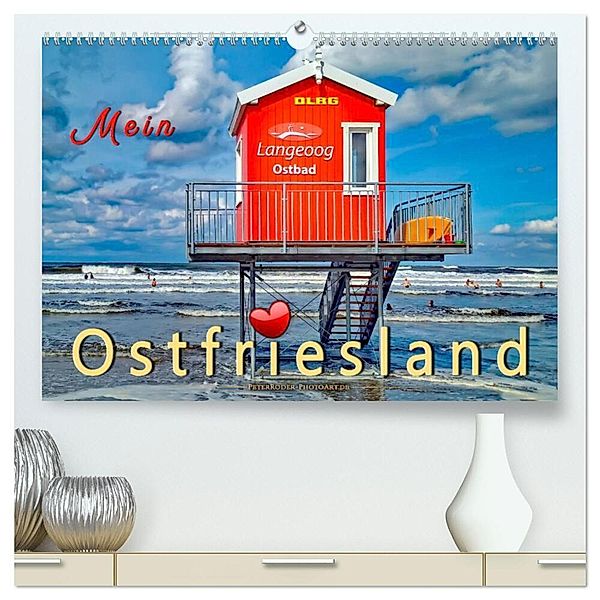 Mein Ostfriesland (hochwertiger Premium Wandkalender 2024 DIN A2 quer), Kunstdruck in Hochglanz, Peter Roder