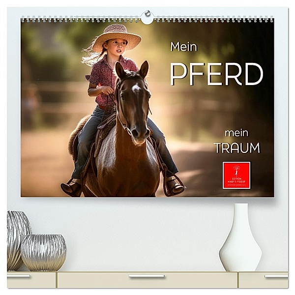 Mein Pferd - mein Traum (hochwertiger Premium Wandkalender 2025 DIN A2 quer), Kunstdruck in Hochglanz, Calvendo, Peter Roder