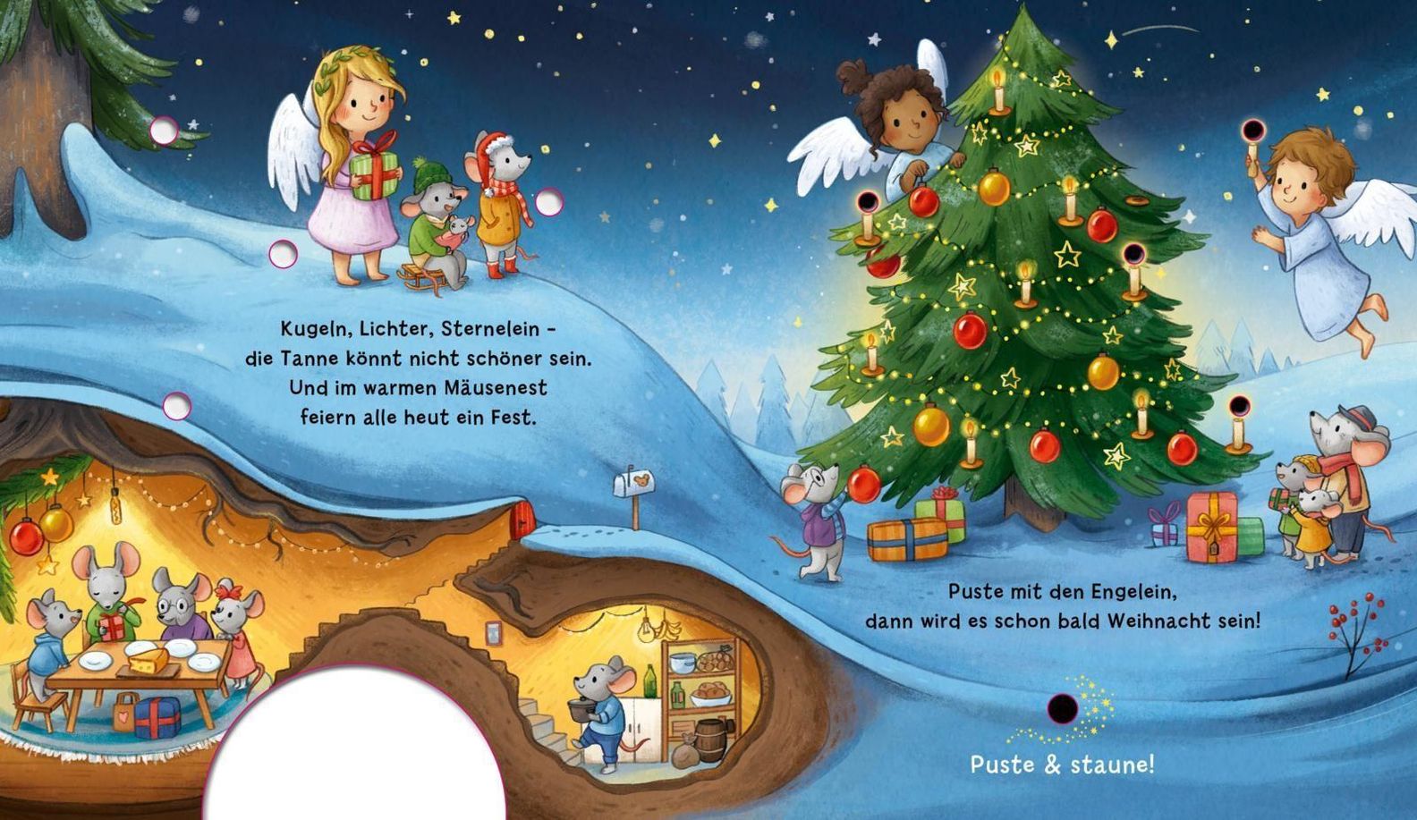 Mein Puste-Licht-Buch: Es wird Weihnachten, kleine Maus Buch