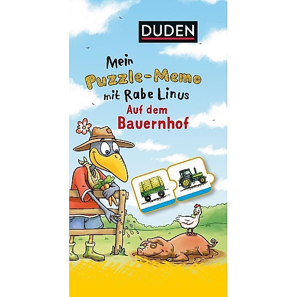 Duden / Bibliographisches Institut, Duden Mein Puzzlememo mit Rabe Linus - Auf dem Bauernhof (Kinderspiel), Dorothee Raab