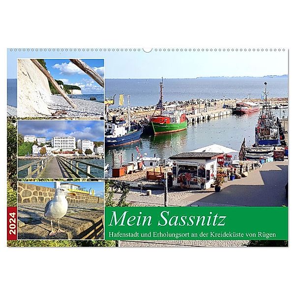 Mein Sassnitz - Hafenstadt und Erholungsort an der Kreideküste von Rügen (Wandkalender 2024 DIN A2 quer), CALVENDO Monatskalender, Michaela Schimmack